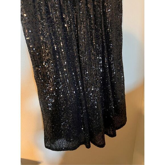 Draper James RSVP Women's 6 All Over Sequin Mini Dress Black Sparkle Cocktail - Picture 5 of 13